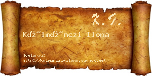 Kálmánczi Ilona névjegykártya