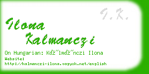 ilona kalmanczi business card